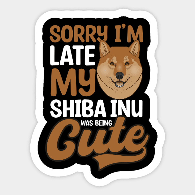 Shiba Inu Shirt | Was Beeing Cute Sticker by Gawkclothing